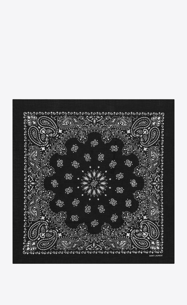 bandana square scarf in paisley printed cotton